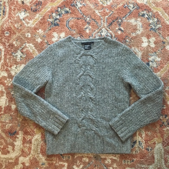 Theory Sweaters - Theory Grey Cable Knit Sweater